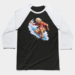ny Grandpa Surfing 3 Baseball T-Shirt